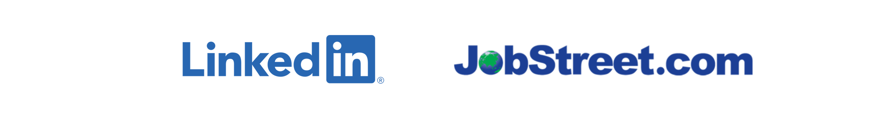Image - ReachTalent - Job Site Listings Logos of LinkedIn and JobStreet.com on a white background.