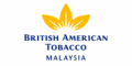 Logo of British American Tobacco Malaysia with yellow leaf design.