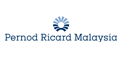 Pernod Ricard Malaysia logo with blue circular emblem.