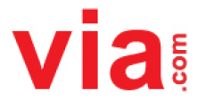 Red logo with the text 'via.com' on a white background.
