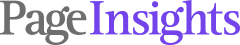 Logo with the text 'PageInsights' in gray and purple.